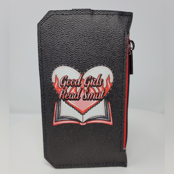 New Purse Pal Slim Compact Wallet Card Holder Coin Purse "Good Girls Read Smut" - Picture 4 of 6